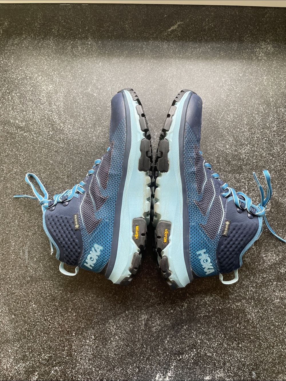 Hoka Women's Toa GTX Size US 7.5 Hiking Boot Blue Navy Outdoor Athletic Shoe - Picture 6 of 15